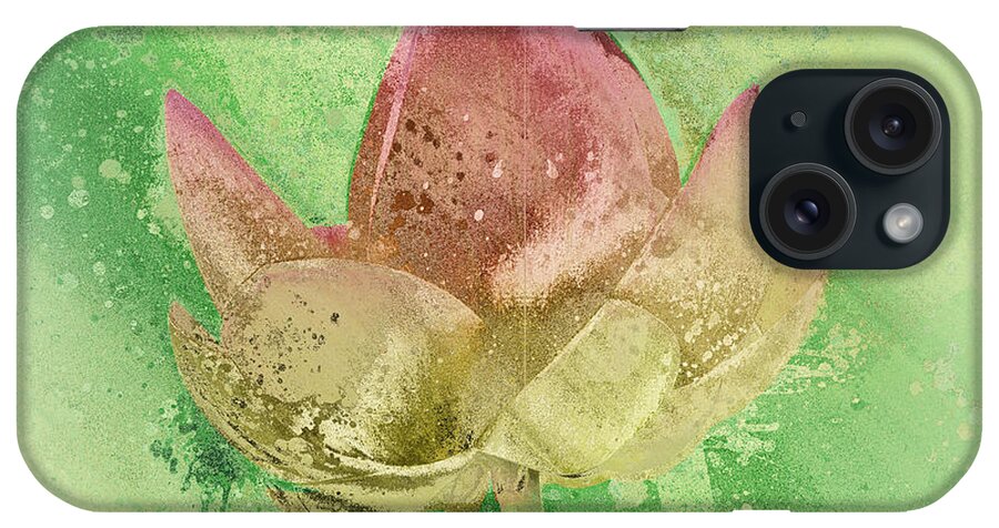 Lily iPhone Case featuring the mixed media Lily my Lovely - s112sqc88 by Variance Collections