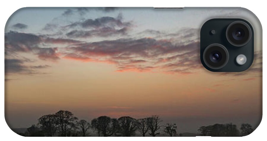Lincolnshire iPhone Case featuring the photograph Lincolnshire sunset panorama by Gary Eason