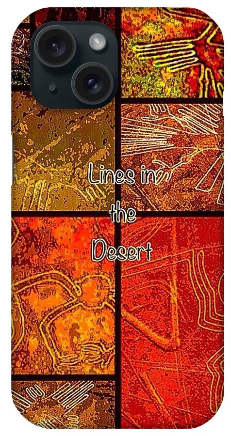 Digital Art iPhone Case featuring the digital art Lines In The Desert by Karen Buford