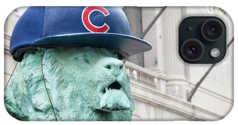 Cubs iPhone Case featuring the photograph Lion Cubs Fan by Patty Colabuono