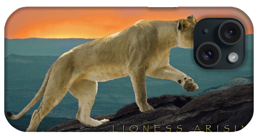 Lioness Arising iPhone Case featuring the photograph Lioness Arising by Constance Woods