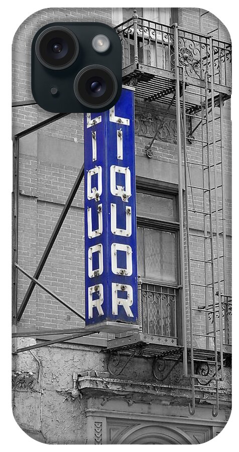 Richard Reeve iPhone 15 Case featuring the photograph Liquor Store NYC by Richard Reeve