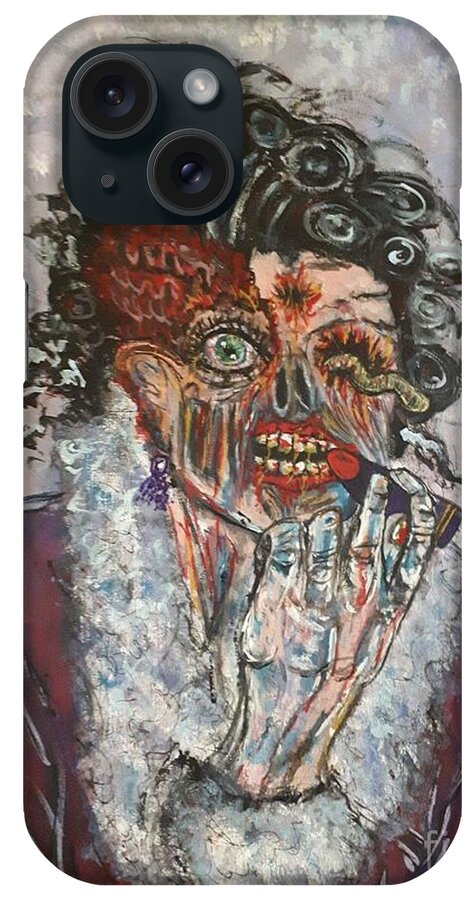 Zombie iPhone Case featuring the painting Lisa by Lisa Koyle