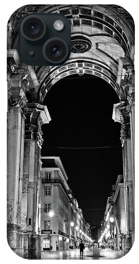 Architecture iPhone Case featuring the photograph Lisbon - Portugal - Triumphal Arch - Rua Augusta by Carlos Alkmin