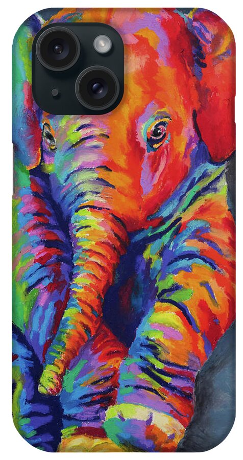 Elephant iPhone Case featuring the painting Little Big One by Stephen Anderson