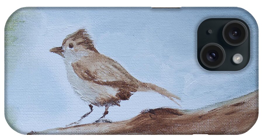 Bird iPhone Case featuring the painting Little Friend by Shelley Myers