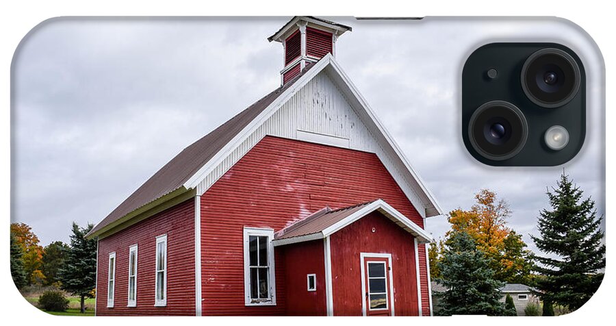 Schoolhouse iPhone Case featuring the photograph Little Red Schoolhouse by Grace Grogan