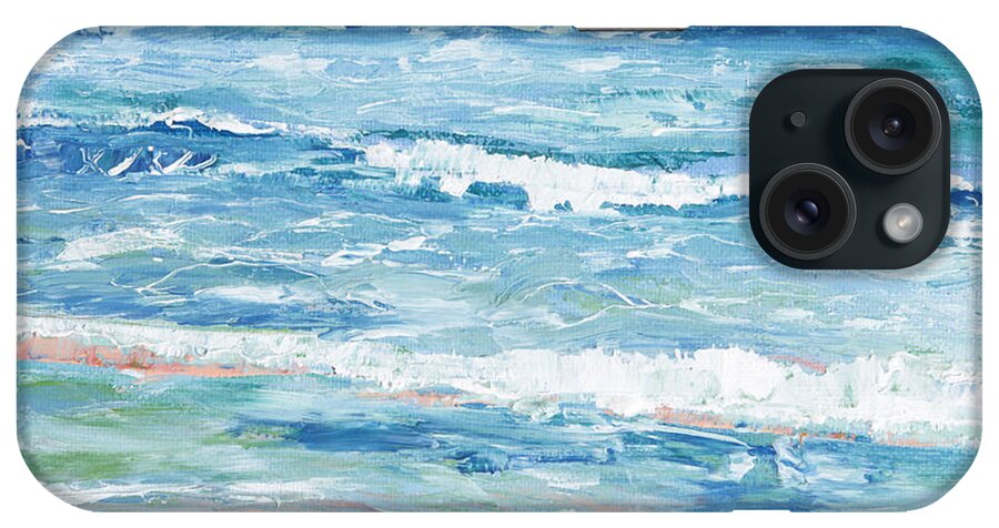 Ocean iPhone Case featuring the painting Little Riptides by Trina Teele