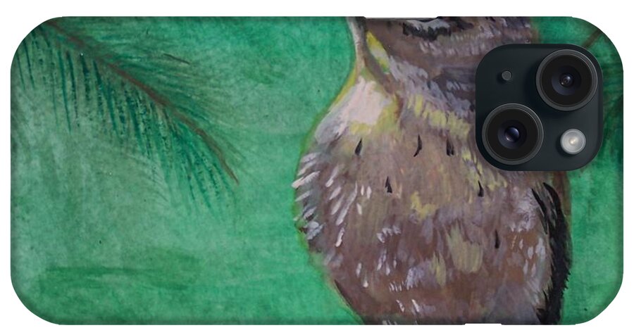 Bird iPhone Case featuring the painting Little Warbler by Leslie Allen