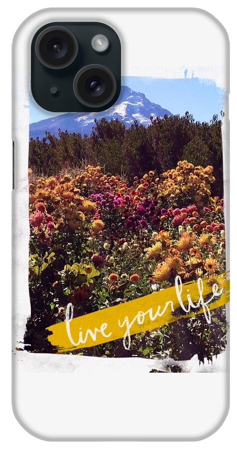 Mt. Hood iPhone Case featuring the painting Live Your Life by Jennifer Lake