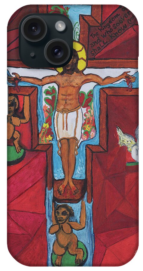 Christ iPhone Case featuring the painting Living Christ Ascending by Dean Robinson