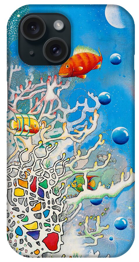 Beach House iPhone Case featuring the painting Liza's Reef by Lee Pantas