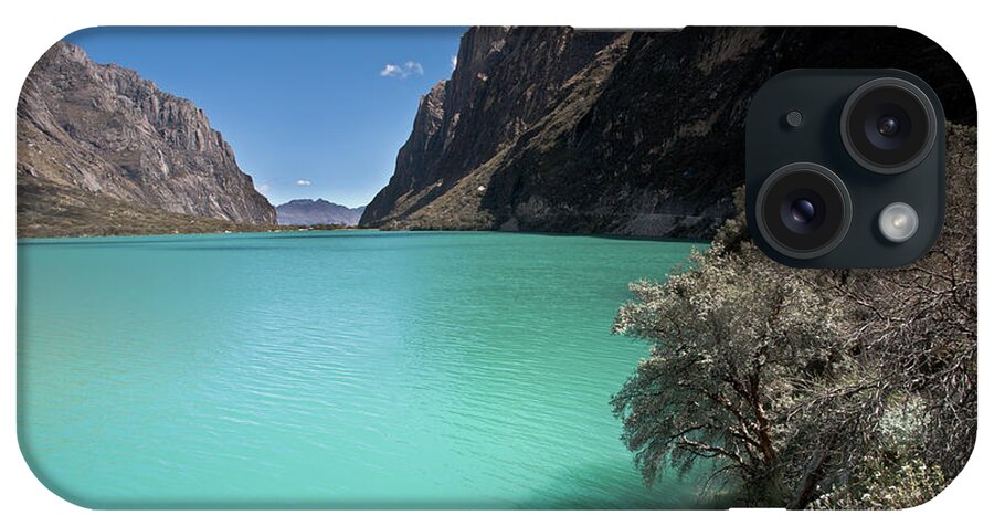 Llanganuco Lakes iPhone Case featuring the photograph Llanganuco Lakes in Cordillera Blanca by Aivar Mikko
