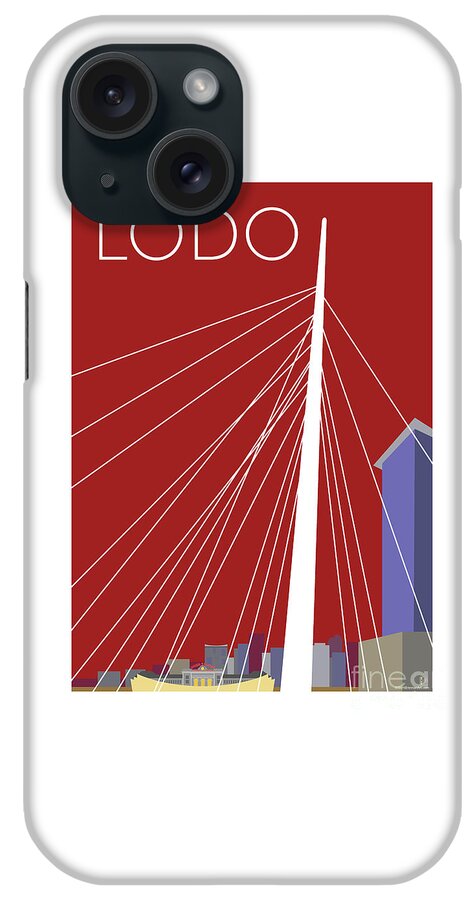 Denver iPhone Case featuring the digital art LODO/Maroon by Sam Brennan