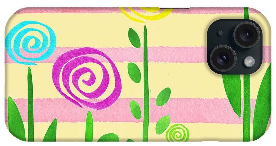 Lollipop Garden iPhone Case featuring the painting Lollipop Garden by Irina Sztukowski