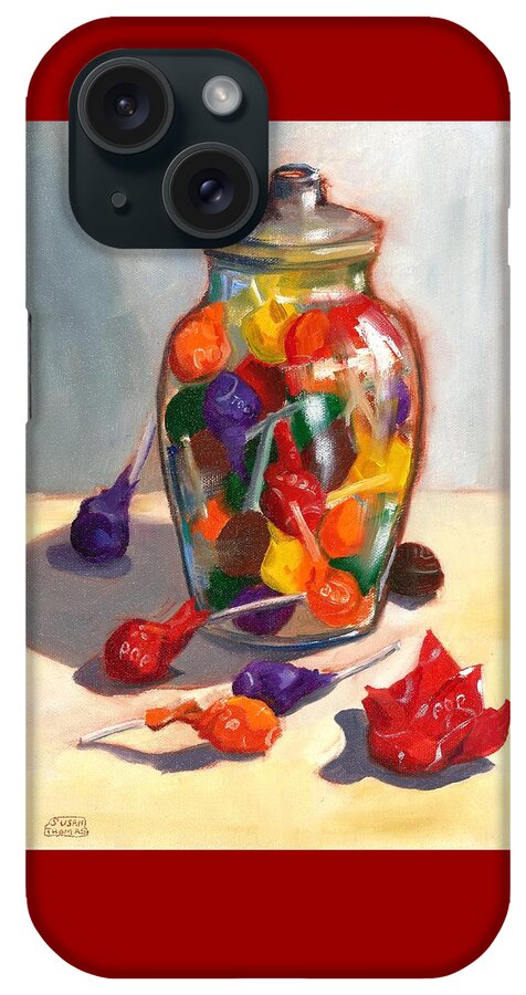 Candy iPhone Case featuring the painting Lollipops by Susan Thomas