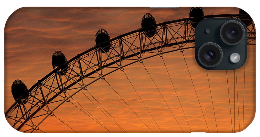 Landscape iPhone Case featuring the photograph London Eye Sunset by Martin Newman