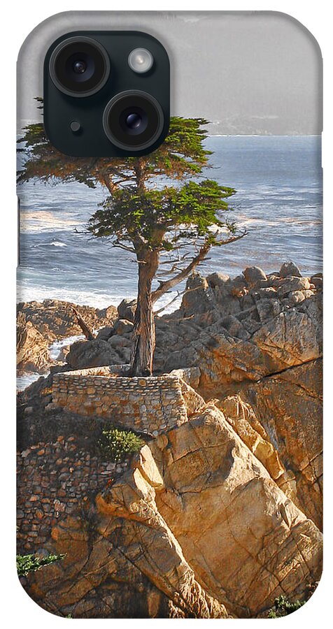 Pine iPhone Case featuring the photograph Lone Cypress - The icon of Pebble Beach California by Alexandra Till