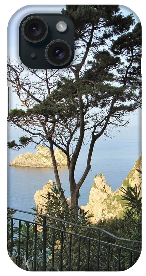 A Single Tree iPhone Case featuring the photograph Lone Tree of Corfu by Barbara Ebeling
