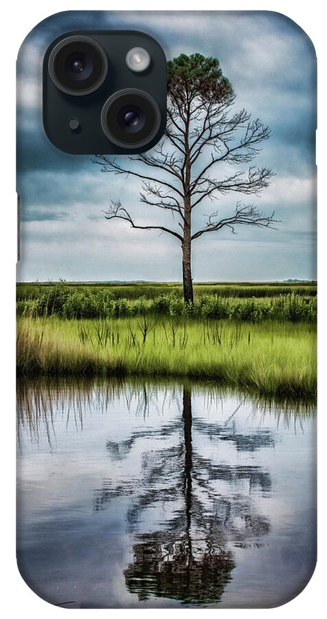 Tree iPhone Case featuring the photograph Lone Tree Reflected by Erika Fawcett