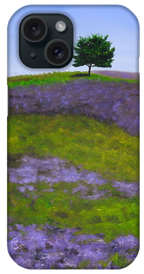 Art iPhone Case featuring the painting Lone Tree by Shirley Wellstead
