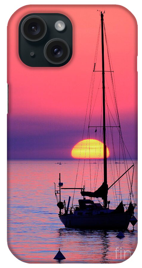 Yacht iPhone Case featuring the photograph Lonely sunset by Bernardo Galmarini