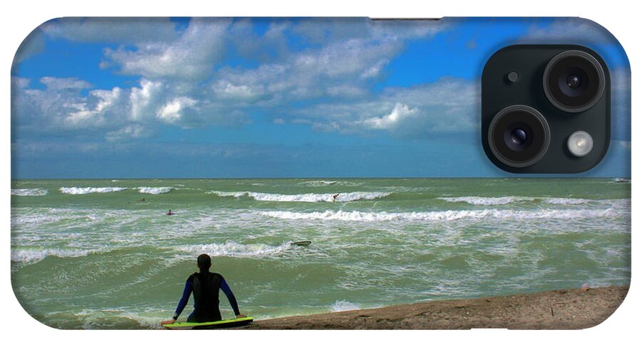 Photo For Sale iPhone Case featuring the photograph Lonely Surfer by Robert Wilder Jr