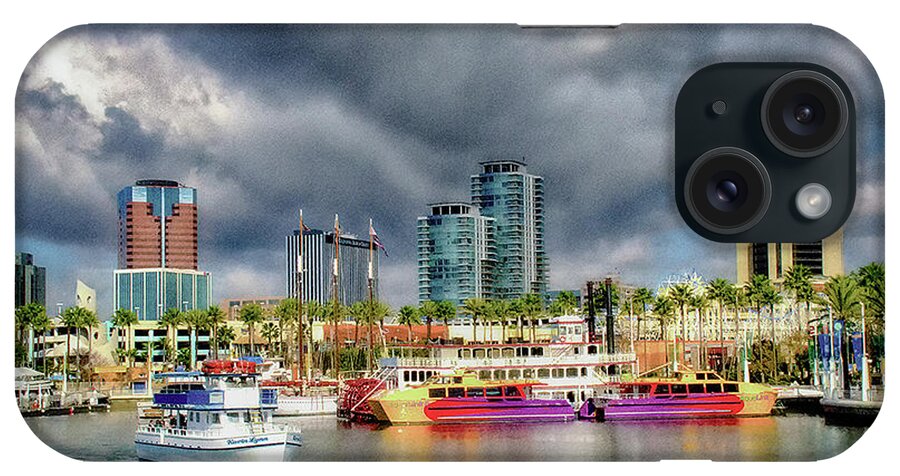 Marina iPhone Case featuring the photograph Long Beach Shoreline Marina by Joseph Hollingsworth