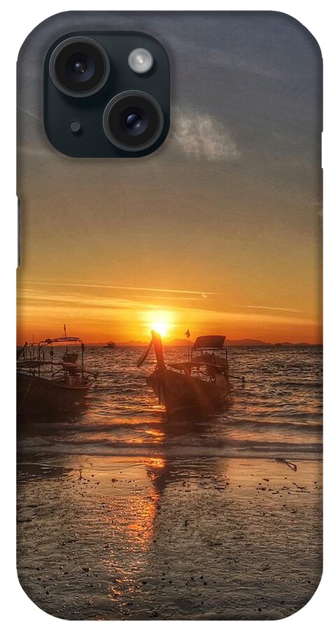 Longboats iPhone Case featuring the photograph Longboats in Waiting by Doris Aguirre
