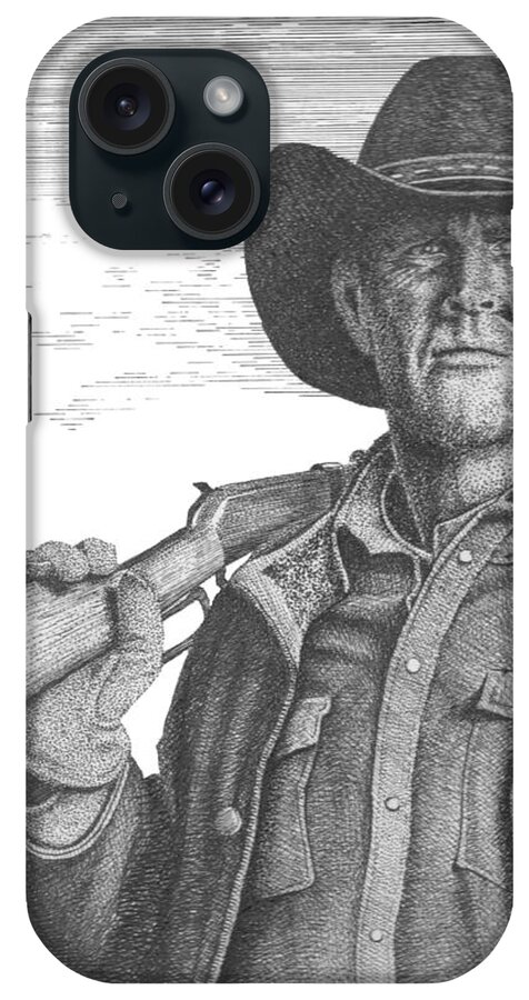 Longmire iPhone Case featuring the drawing Longmire by Lawrence Tripoli