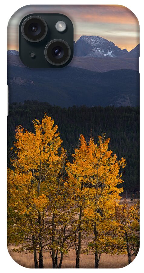 Longs iPhone Case featuring the photograph Longs Peak From Moraine Park - Fall by Aaron Spong