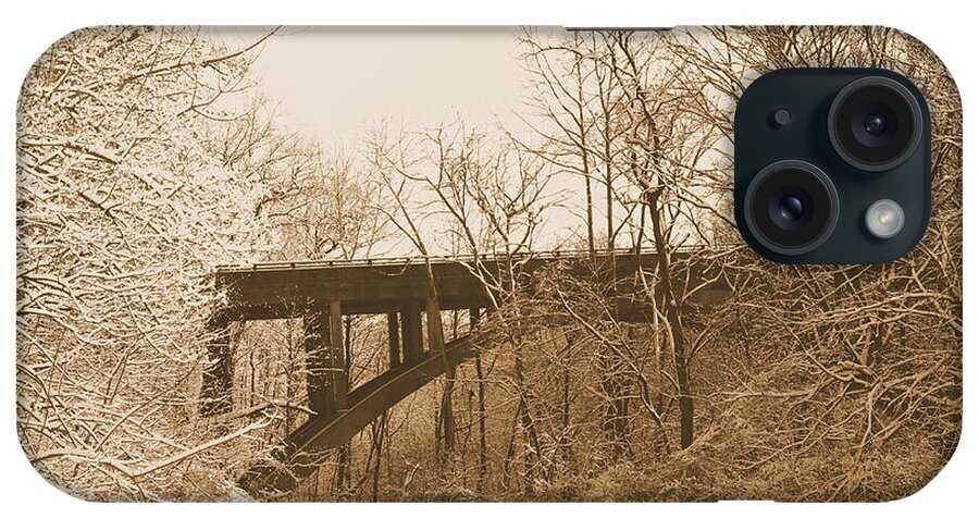  iPhone Case featuring the photograph Looking at Henrey Av. brige by Gerald Kloss