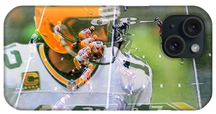 Green Bay Packers iPhone Case featuring the photograph Looking For A Receiver by Kay Novy