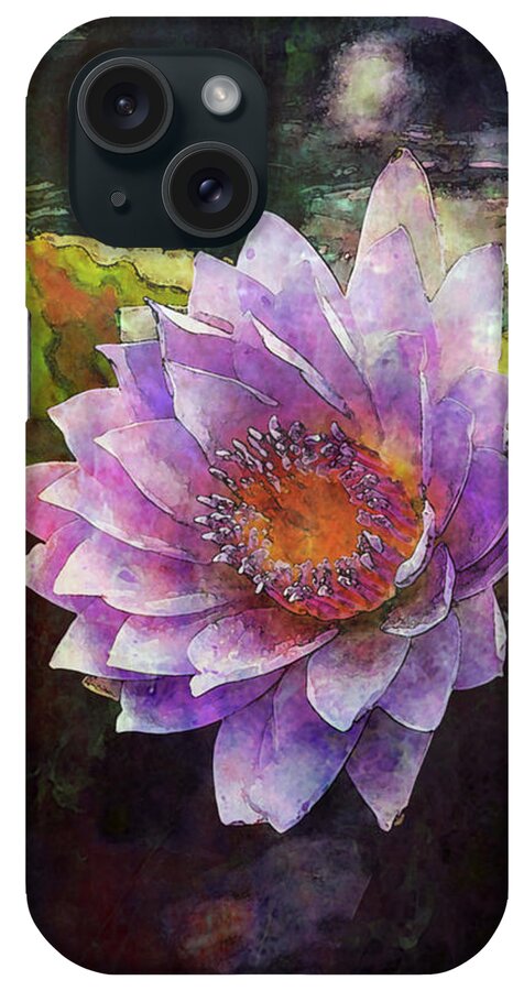 Lost iPhone Case featuring the photograph Lost Lavender Lotus Blossom 4725 LDP_2 by Steven Ward
