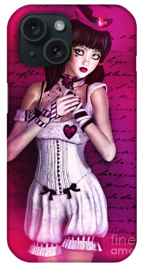 Girl iPhone Case featuring the digital art Love doll by Alicia Hollinger