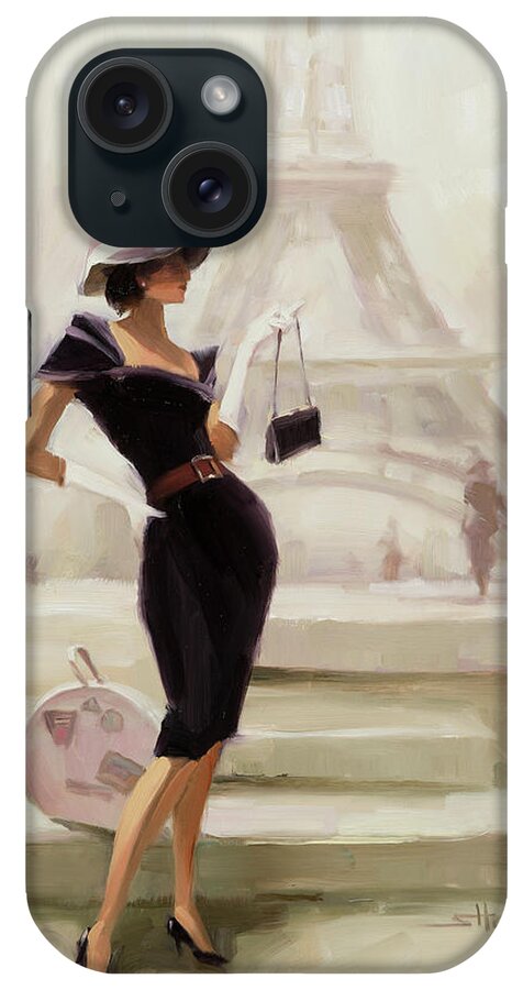 Paris iPhone Case featuring the painting Love, from Paris by Steve Henderson
