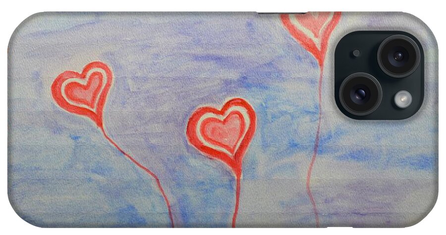 Love Is In The Air iPhone Case featuring the painting Love is in the air by Sonali Gangane