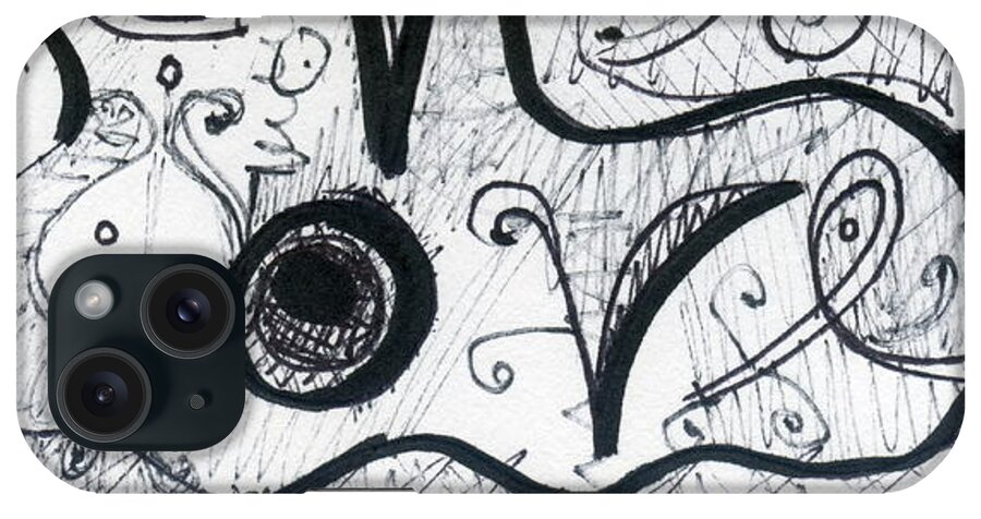 Love iPhone Case featuring the drawing Love by Stephen Lucas