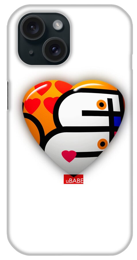 Love iPhone Case featuring the painting Love You Babe by Charles Stuart