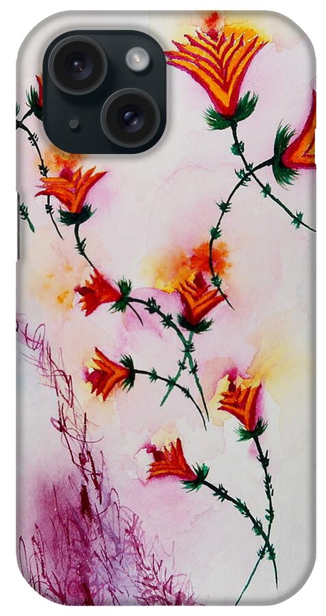 Flower iPhone Case featuring the painting Lovely Lolita's by Carol Crisafi