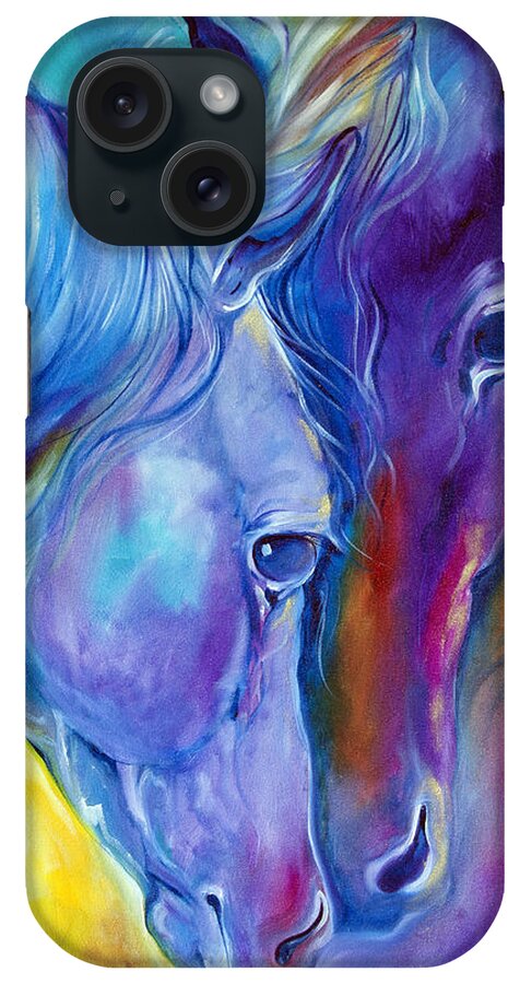 Color iPhone Case featuring the painting Loving Spirits by Marcia Baldwin