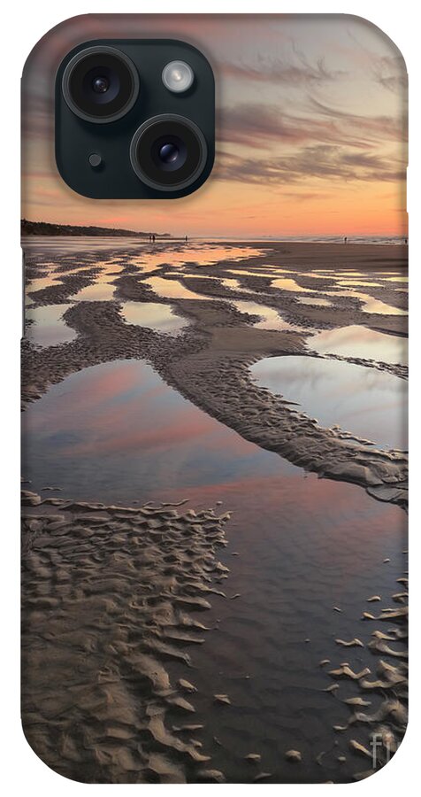 Low Tide iPhone Case featuring the photograph Low Tide At Sunset --vertical by Masako Metz