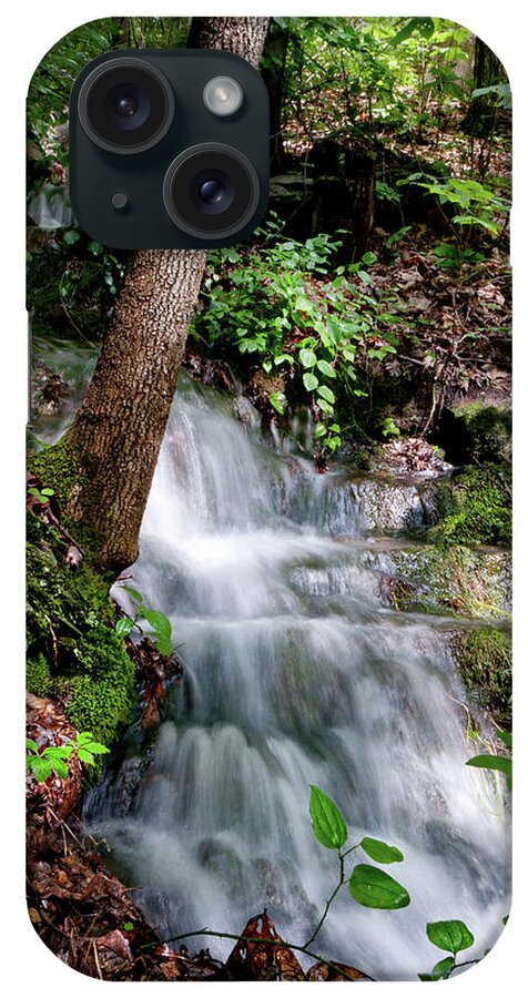 Spring iPhone Case featuring the photograph Lower Massanutten Spring Waterfall 2016 by Lara Ellis