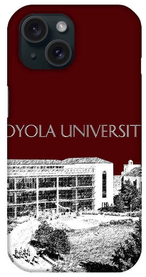  iPhone Case featuring the digital art Loyola University Version 3 by DB Artist