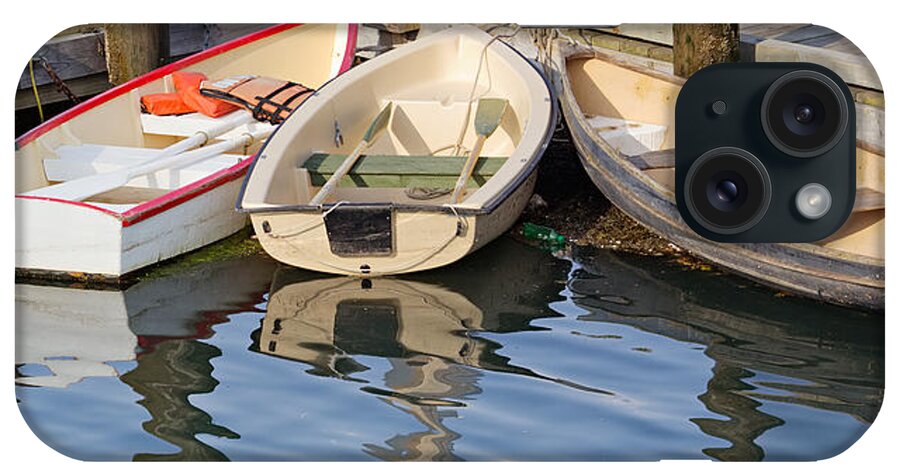 Dock iPhone Case featuring the photograph Lubec Dories by Peter J Sucy