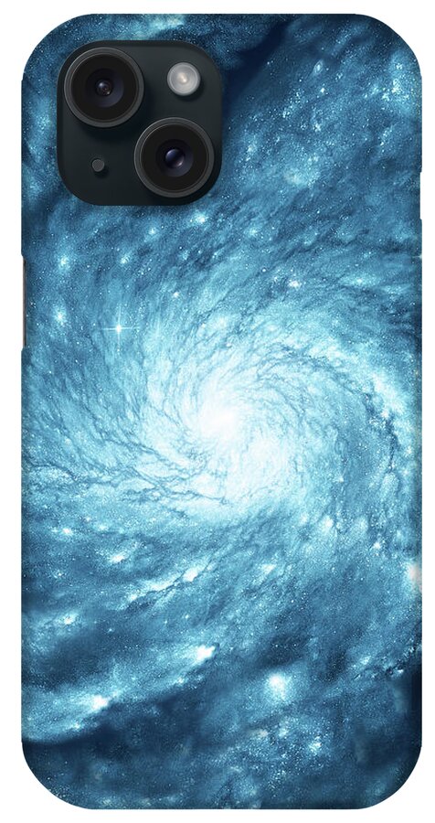 Galaxy iPhone Case featuring the mixed media Lucy Galaxy by Lucy West