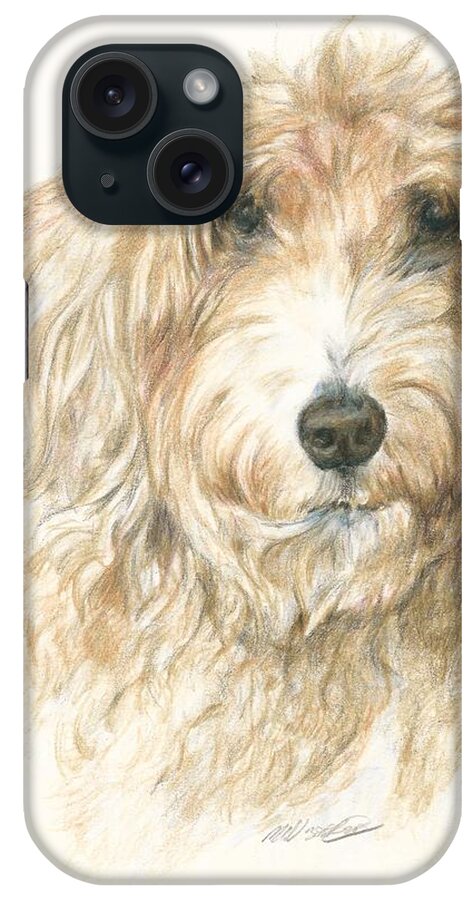 Dog iPhone Case featuring the drawing Lucy by Meagan Visser