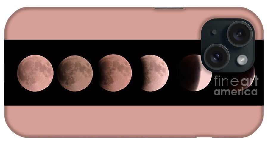 Lunar iPhone Case featuring the photograph Lunar Eclipse 9-27-15 Stages by Mim White