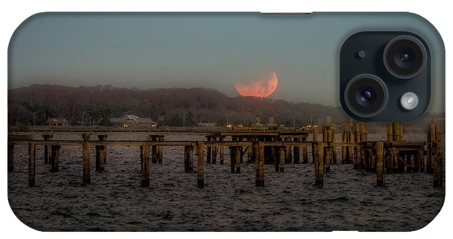 Blue Moon iPhone Case featuring the photograph Lunar Eclispe by Norman Peay