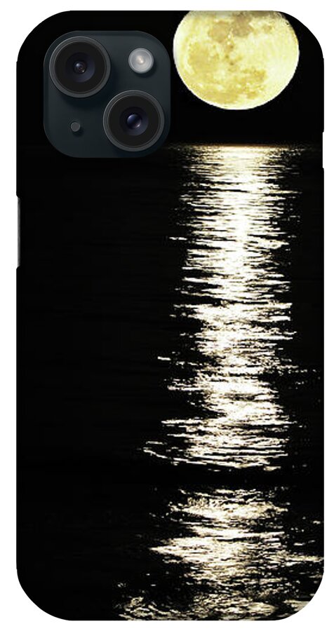 Moon Reflection iPhone Case featuring the photograph Lunar Lane by Al Powell Photography USA